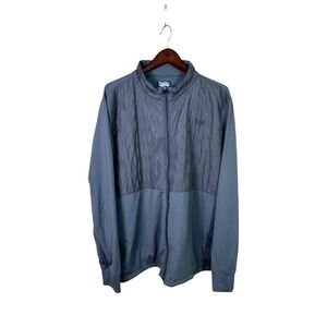 Straight Down Quilted Jacket Men 2XL Gray Full Zip‎